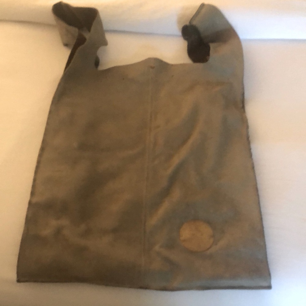 904 Tan Leather Bag w/ Brown Suede Side & Interior